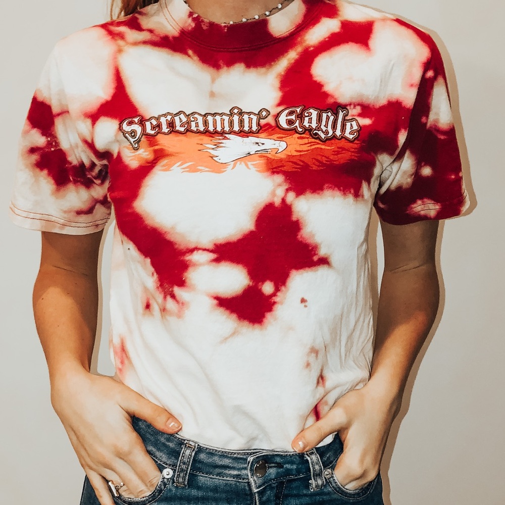 Harley Davidson Screaming Eagle Bleached Tee - image 1